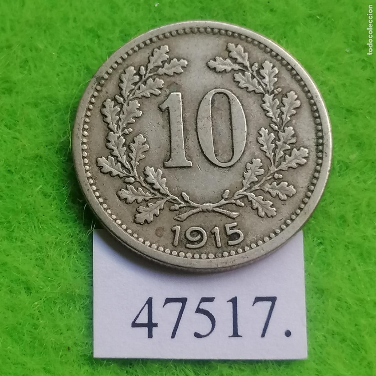 Monedas antiguas de Europa: Austria 10 heller 1915