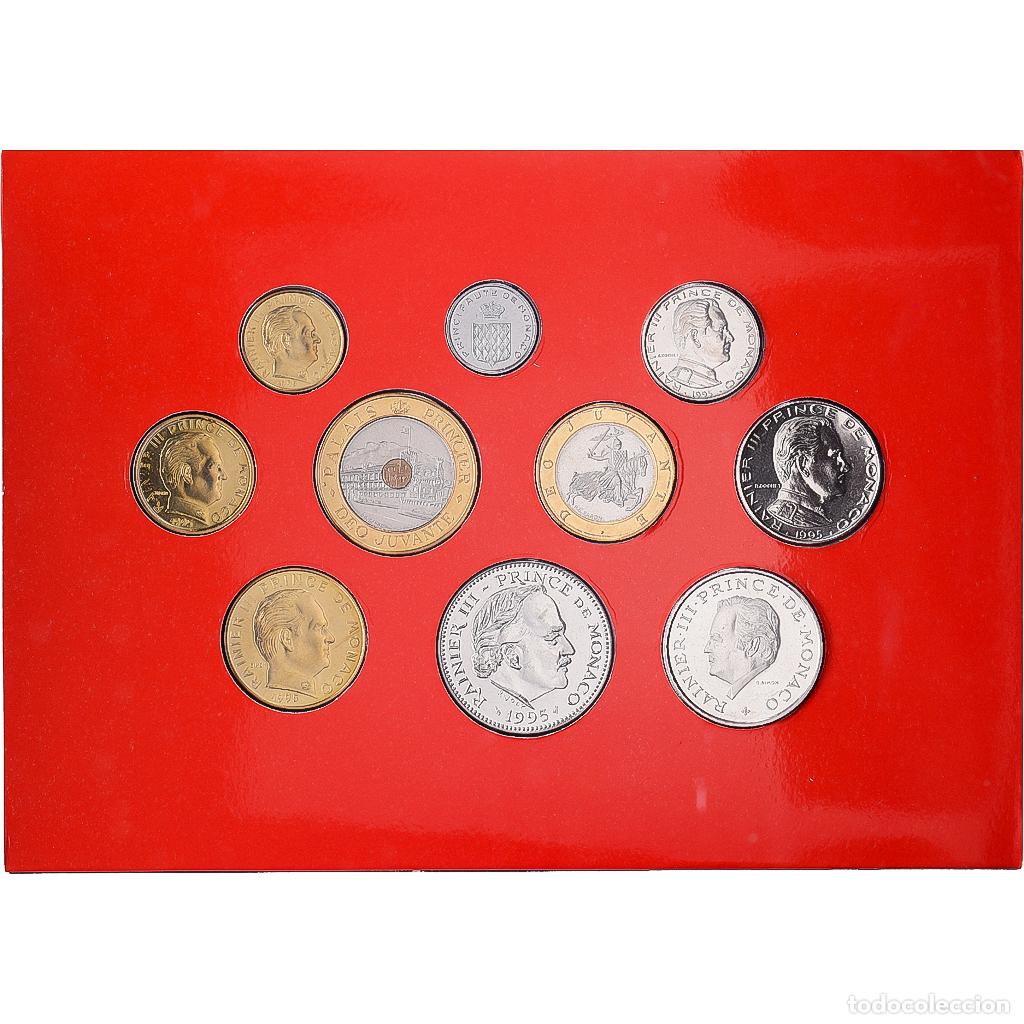 Monedas antiguas de Europa: [#1545627] M&oacute;naco, Rainier III, Set Francs BU, 1995, MDP, Bimet&aacute;lico, FDC