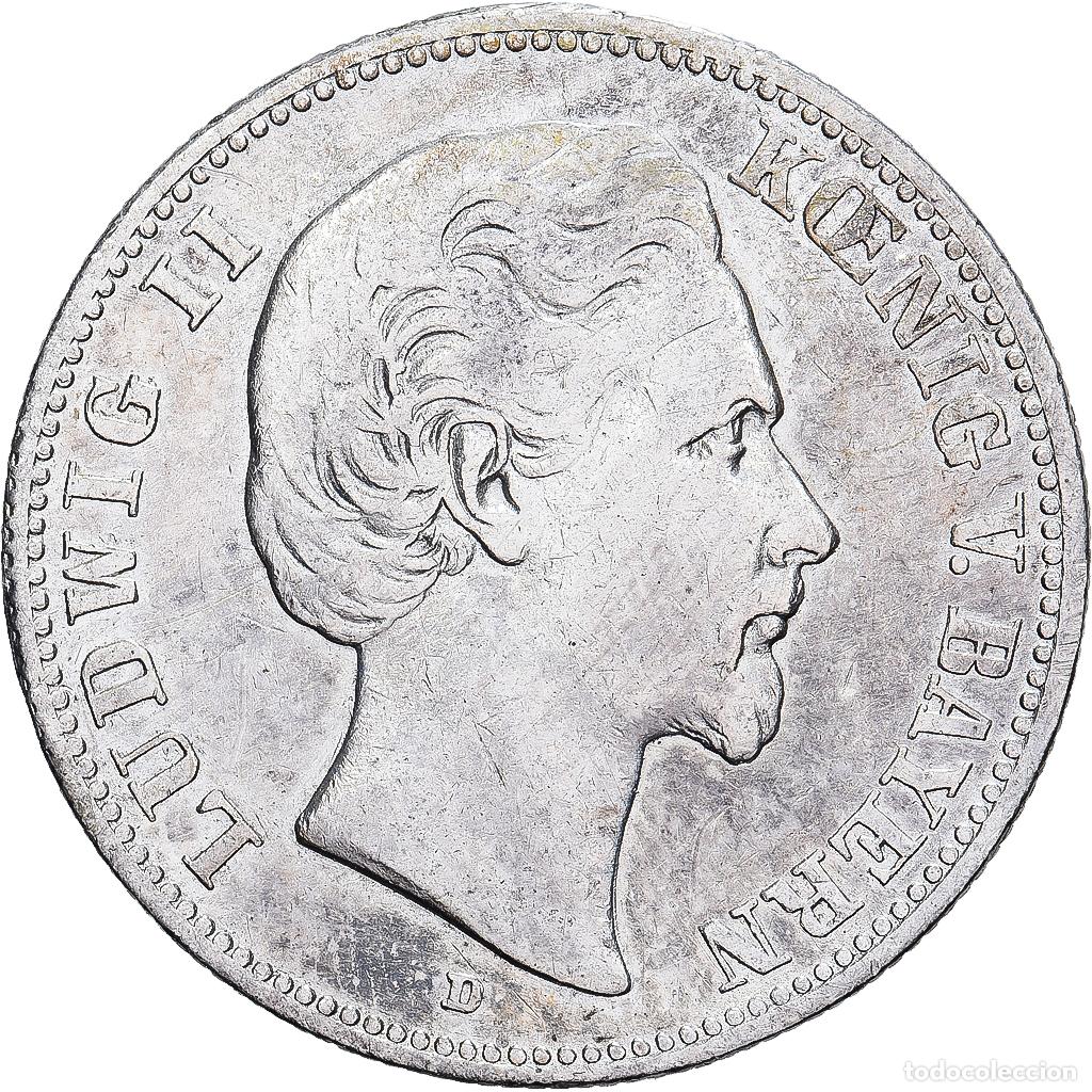Monedas antiguas de Europa: [#1545524] Alemania, Ludwig II, 2 Mark, 1880, Munich, Plata, BC+, KM:903