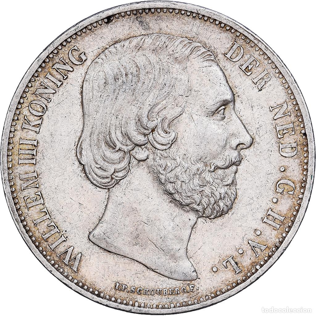 Monedas antiguas de Europa: [#1261242] Pa&iacute;ses Bajos, William III, 2-1/2 Gulden, &rdquo;1867, Plata, MBC+, KM:82