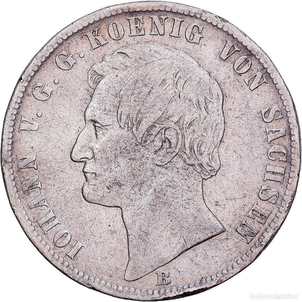 Monedas antiguas de Europa: [#1545528] Alemania, Johann, Thaler, Vereinsthaler, 1871, Dresden, Plata, BC+, KM:1223