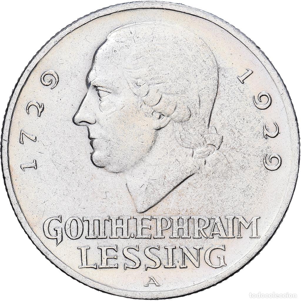 Monedas antiguas de Europa: [#1545513] Alemania, 3 Mark, Gotthold Lessing, 1929, Berlin, Plata, EBC, KM:60