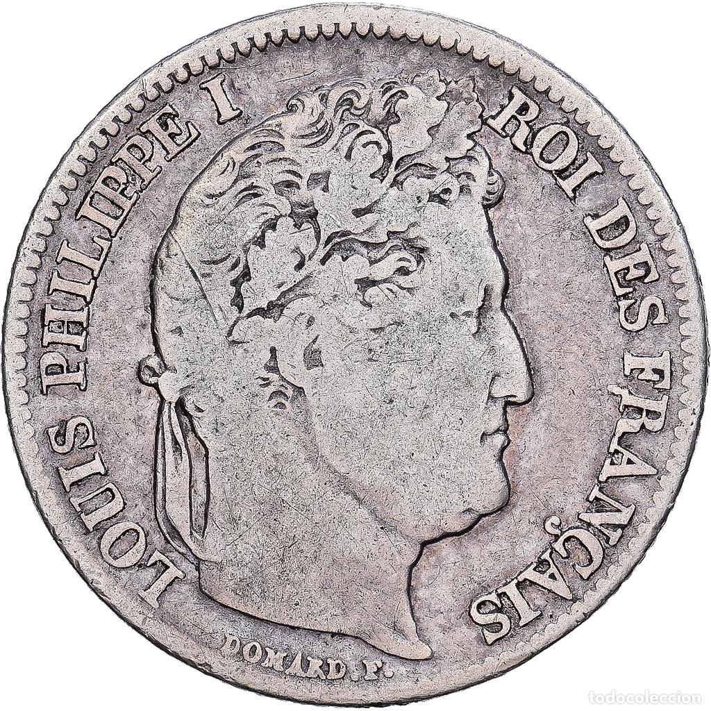 Monedas antiguas de Europa: [#1261239] Francia, Franc, Louis-Philippe, 1837, Lille, Plata, BC+, Gadoury:453