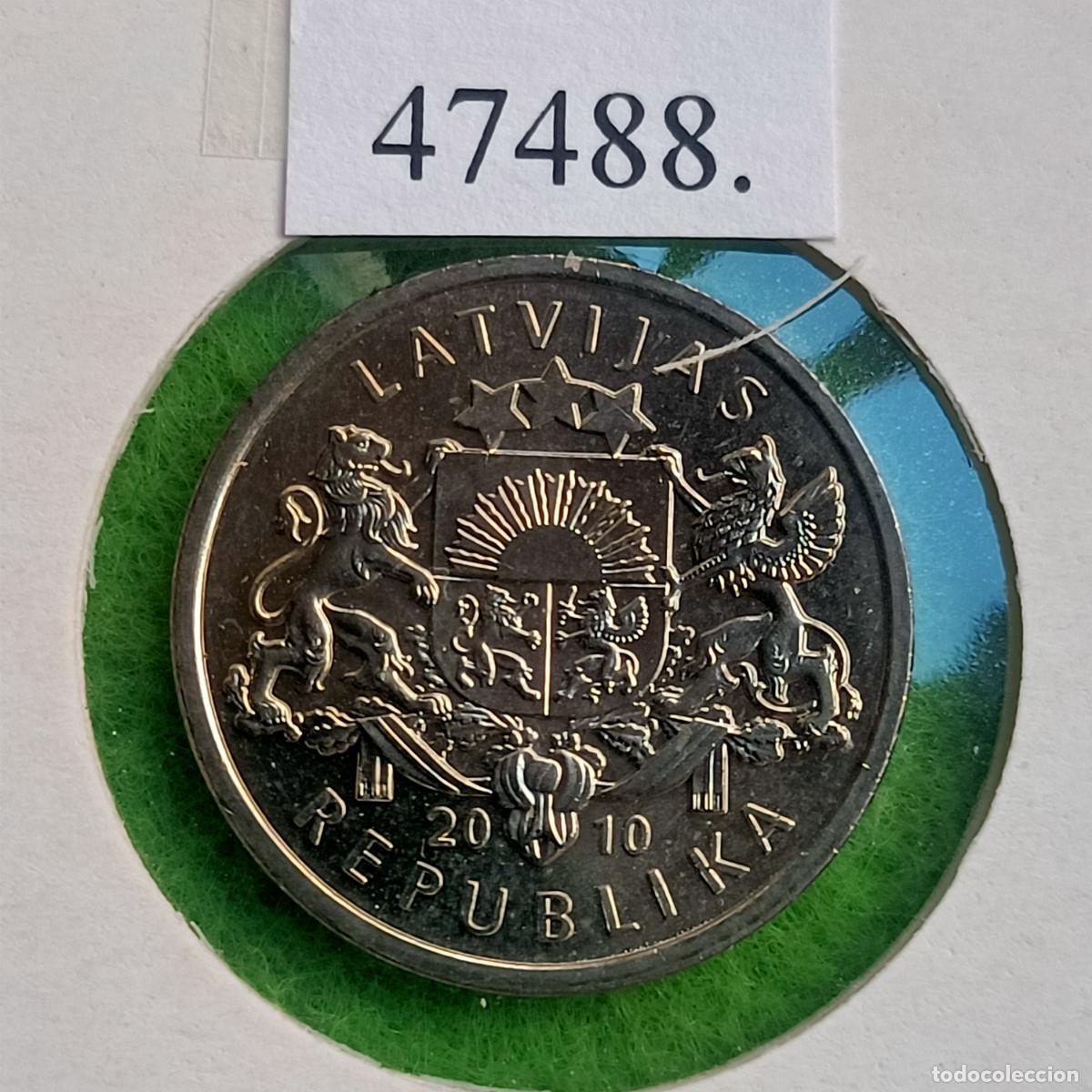 Monedas antiguas de Europa: Letonia 1 lats 2010, sapo - Foto 2