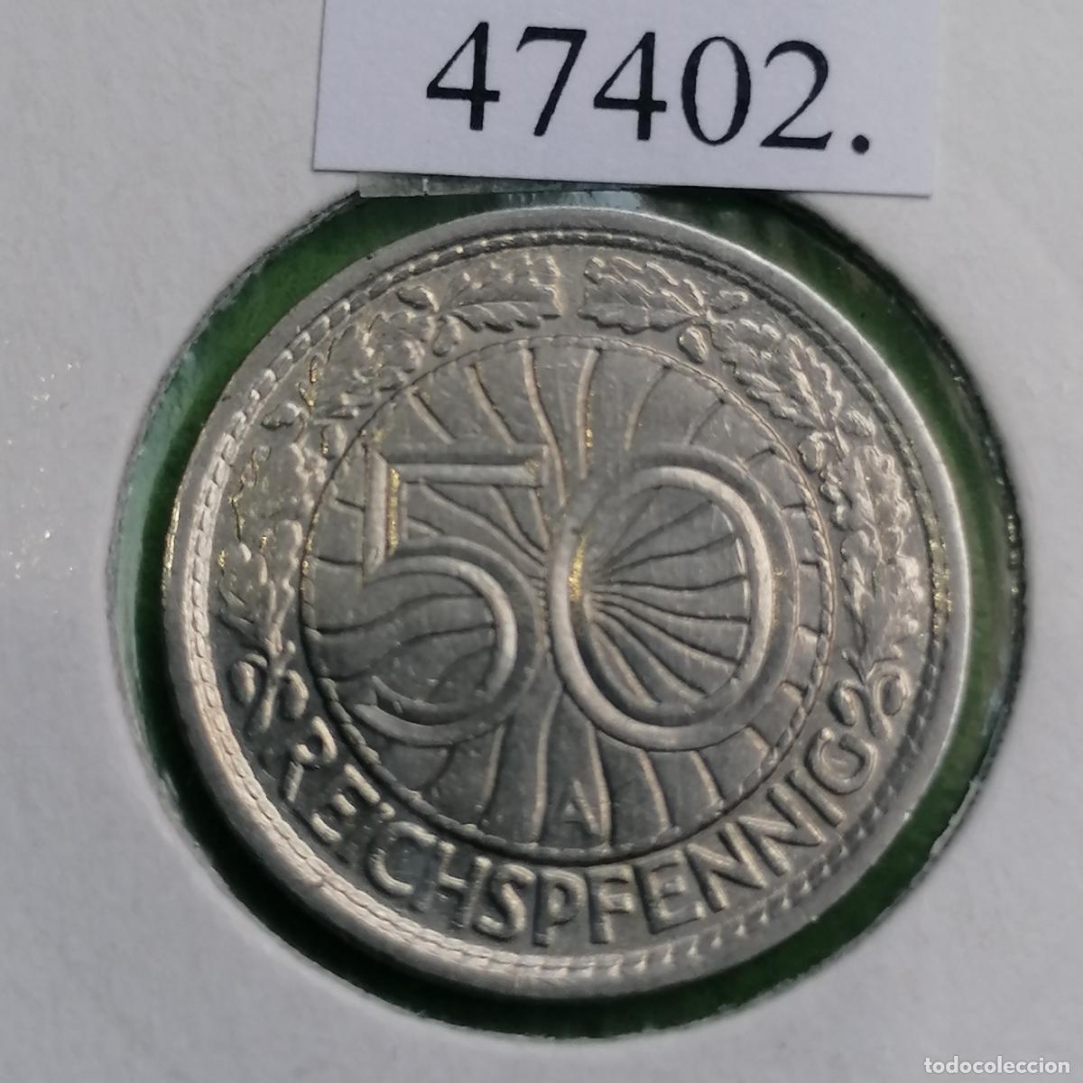 Monedas antiguas de Europa: Alemania 50 reichspfennig 1930 A