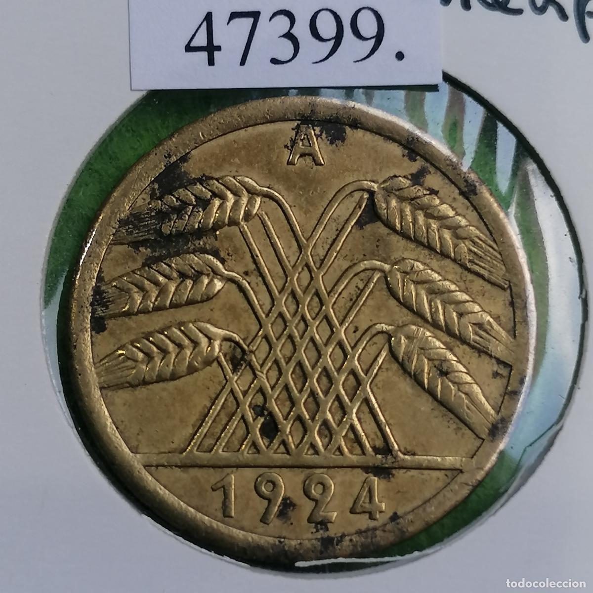 Monedas antiguas de Europa: Alemania 50 rentenpfennig 1924 A