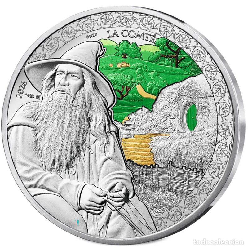 Monedas antiguas de Europa: FRANCIA 50 EURO PLATA 2026 EL SE&Ntilde;OR DE LOS ANILLOS. GANDALF Y LA COMARCA