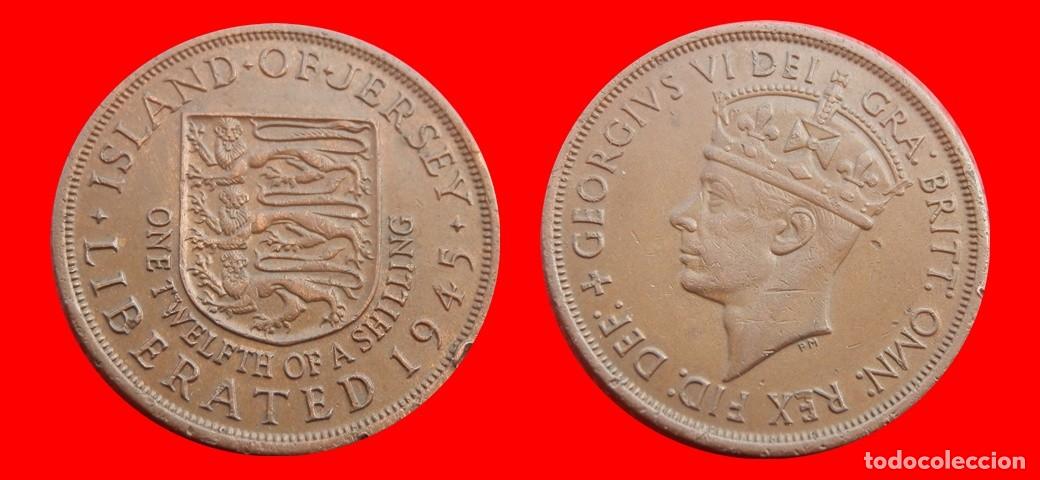 Monedas antiguas de Europa: 1/12 CHELIN SHILLING 1945 REY JERSEY-151371