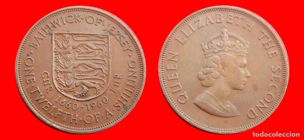 Monedas antiguas de Europa: 1/12 CHELIN SHILLING 1960 JERSEY-151373