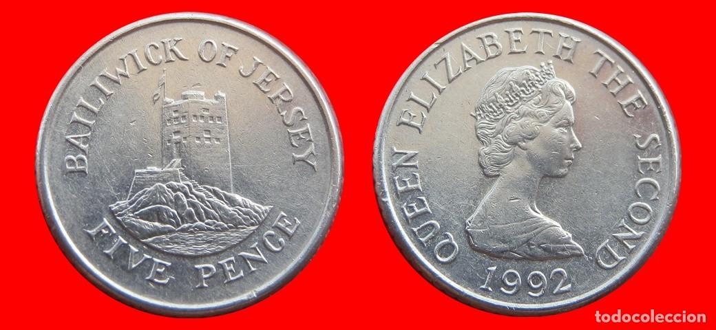 Monedas antiguas de Europa: 5 PENIQUES PENCE 1992 JERSEY-151376