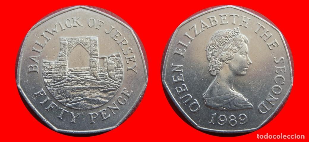 Monedas antiguas de Europa: 50 PENIQUES PENCE 1989 JERSEY-151383
