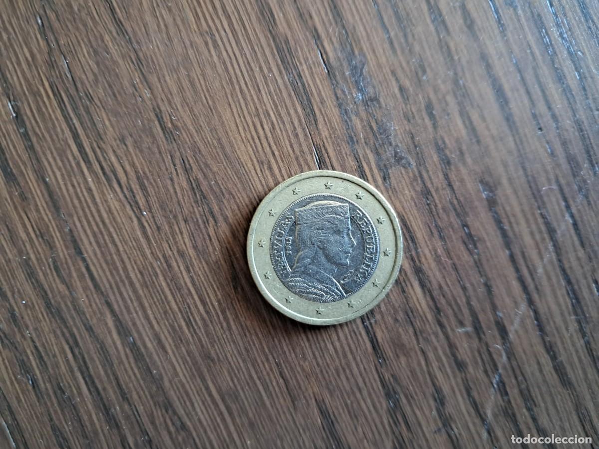 Monedas antiguas de Europa: moneda de 1 euro, Letonia, Latvija, a&ntilde;o 2014