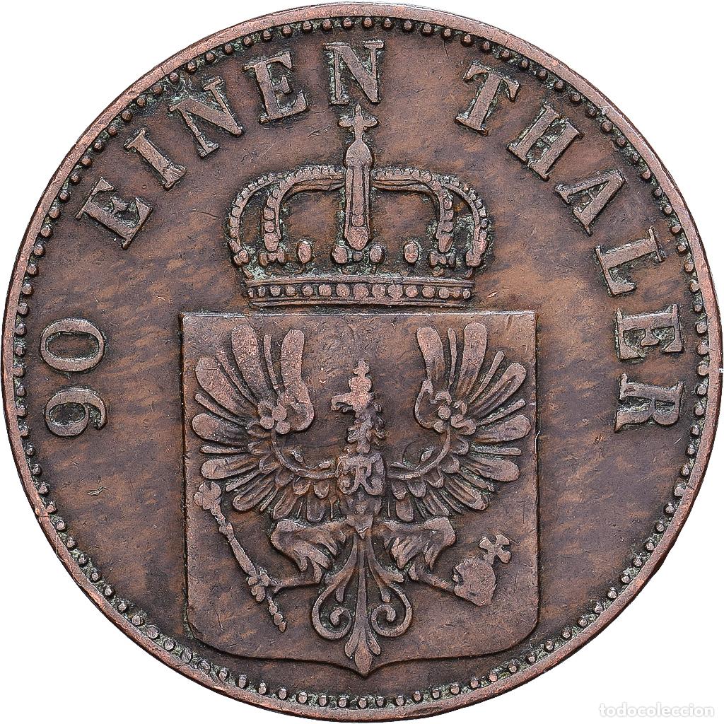 Monedas antiguas de Europa: [#1261250] Estados alemanes, PRUSSIA, Friedrich Wilhelm IV, 4 Pfennig, 1852, Berlin, Cobre