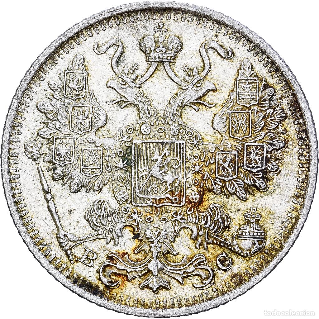Monedas antiguas de Europa: [#1551466] Rusia, Nicholas II, 15 Kopeks, 1915, Saint Petersburg, Plata, MBC, KM:20a.3
