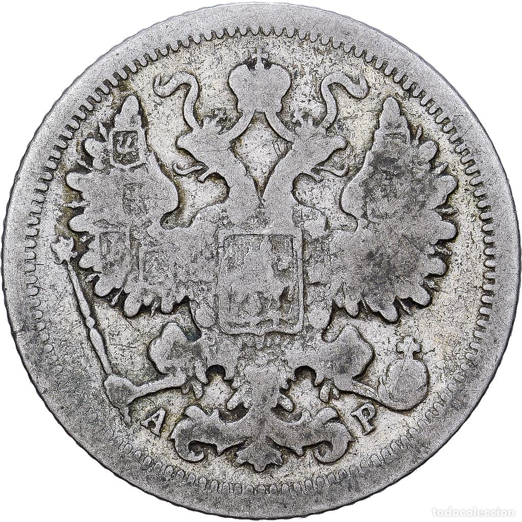 Monedas antiguas de Europa: [#1551470] Rusia, Nicholas II, 15 Kopeks, 1905, Saint Petersburg, Plata, BC+, KM:21a.2