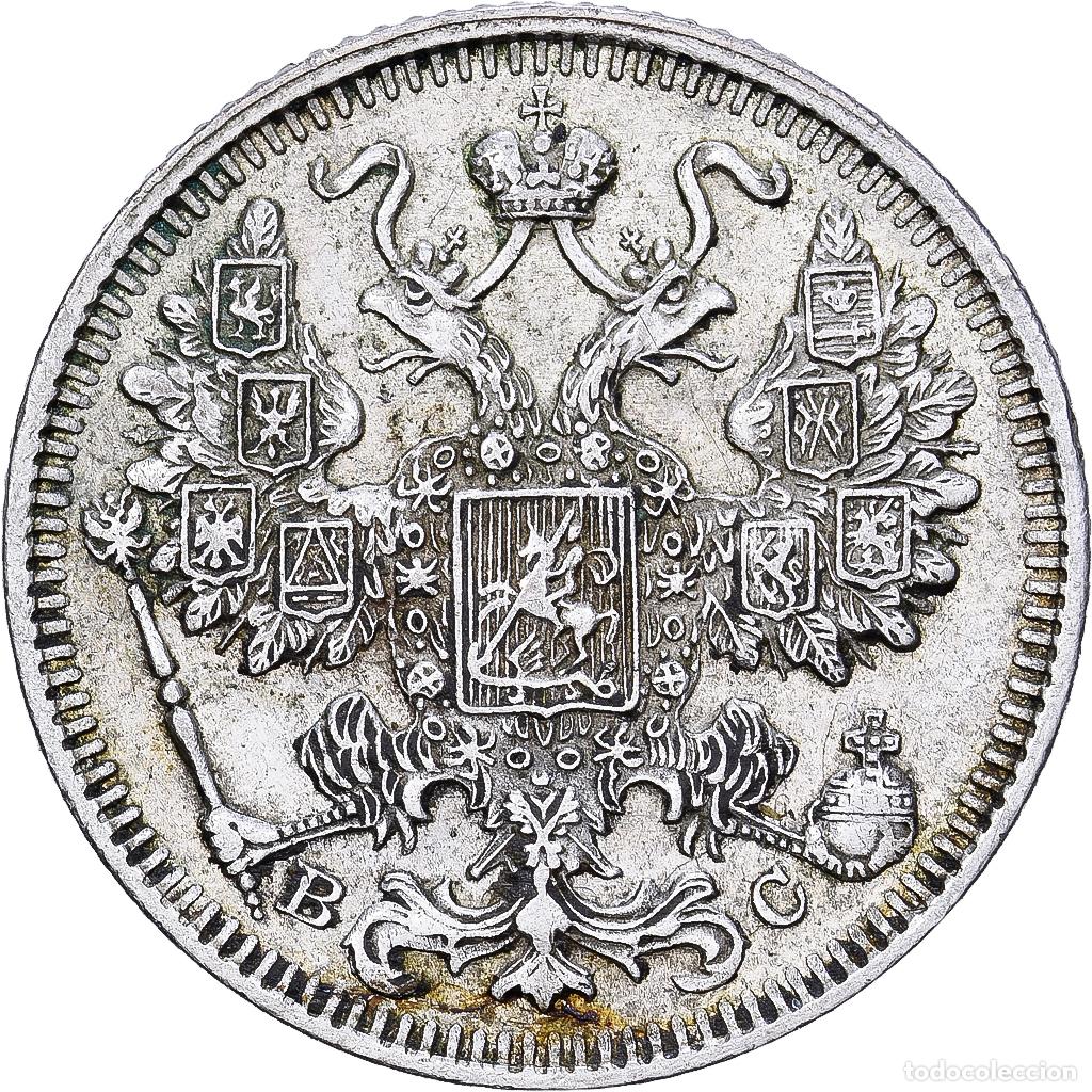 Monedas antiguas de Europa: [#1551467] Rusia, Nicholas II, 15 Kopeks, 1915, Saint Petersburg, Plata, MBC, KM:20a.3