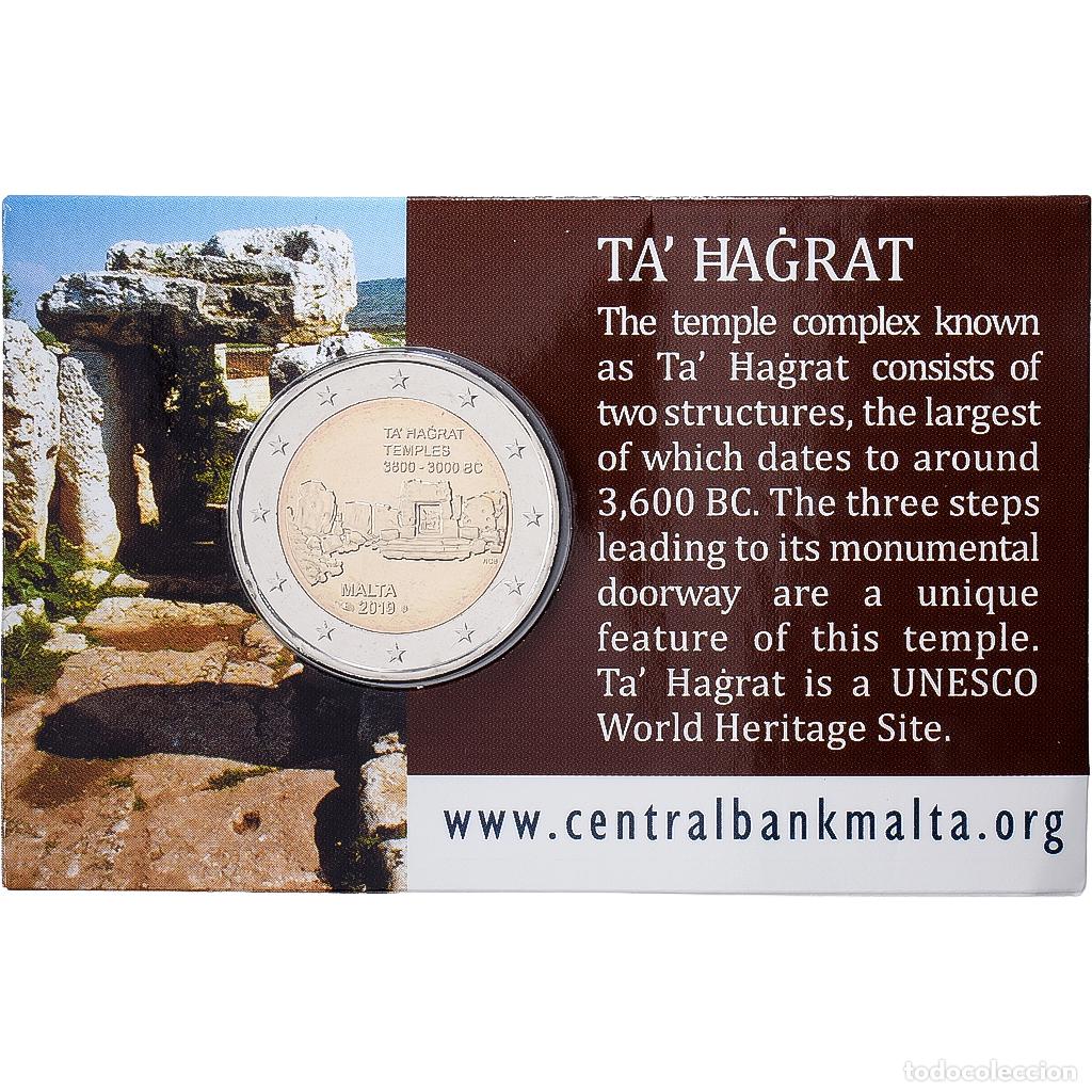 Monnaies anciennes de Europe: [#1545449] Malta, 2 Euro, Malta's Prehistoric sites - Ta' Ħaġrat, BU, 2019, MDP