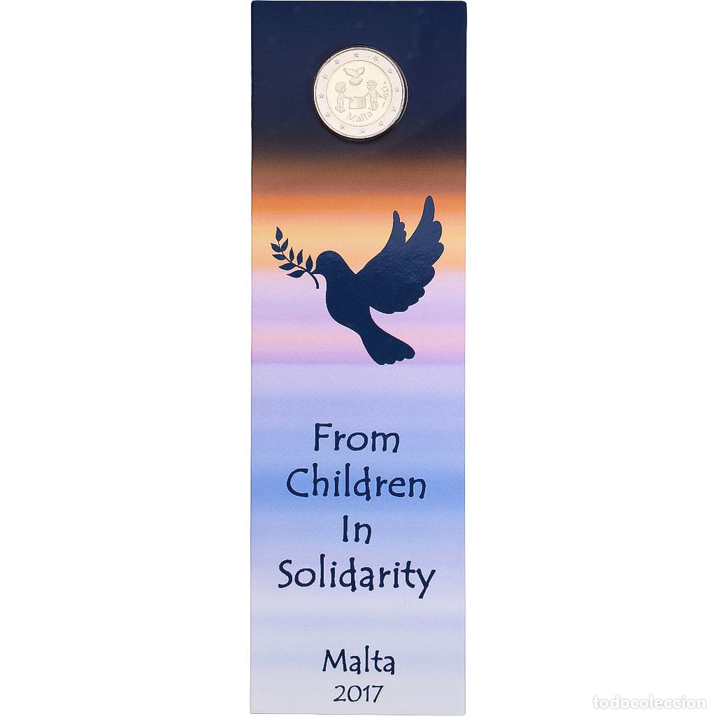 Monnaies anciennes de Europe: [#1545472] Malta, 2 Euro, From Children in Solidarity - Peace, BU, 2017, MDP, Sin