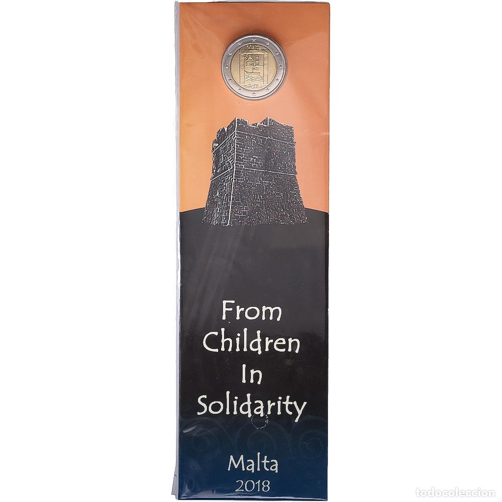 Monnaies anciennes de Europe: [#1545474] Malta, 2 Euro, From Children in Solidarity - Cultural Heritage, BU, 2018, MDP