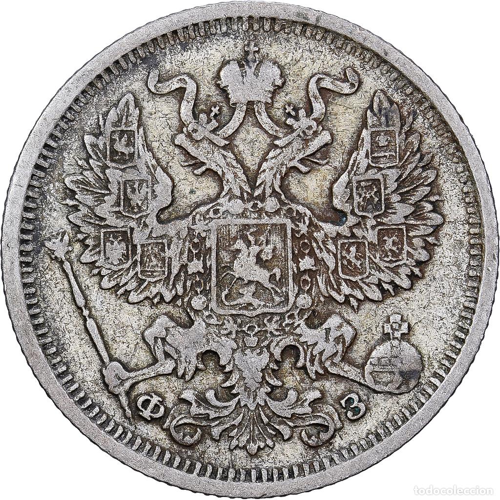 Monnaies anciennes de Europe: [#1551473] Rusia, Nicholas II, 20 Kopeks, 1901, Saint Petersburg, Plata, BC+, KM:22a.1