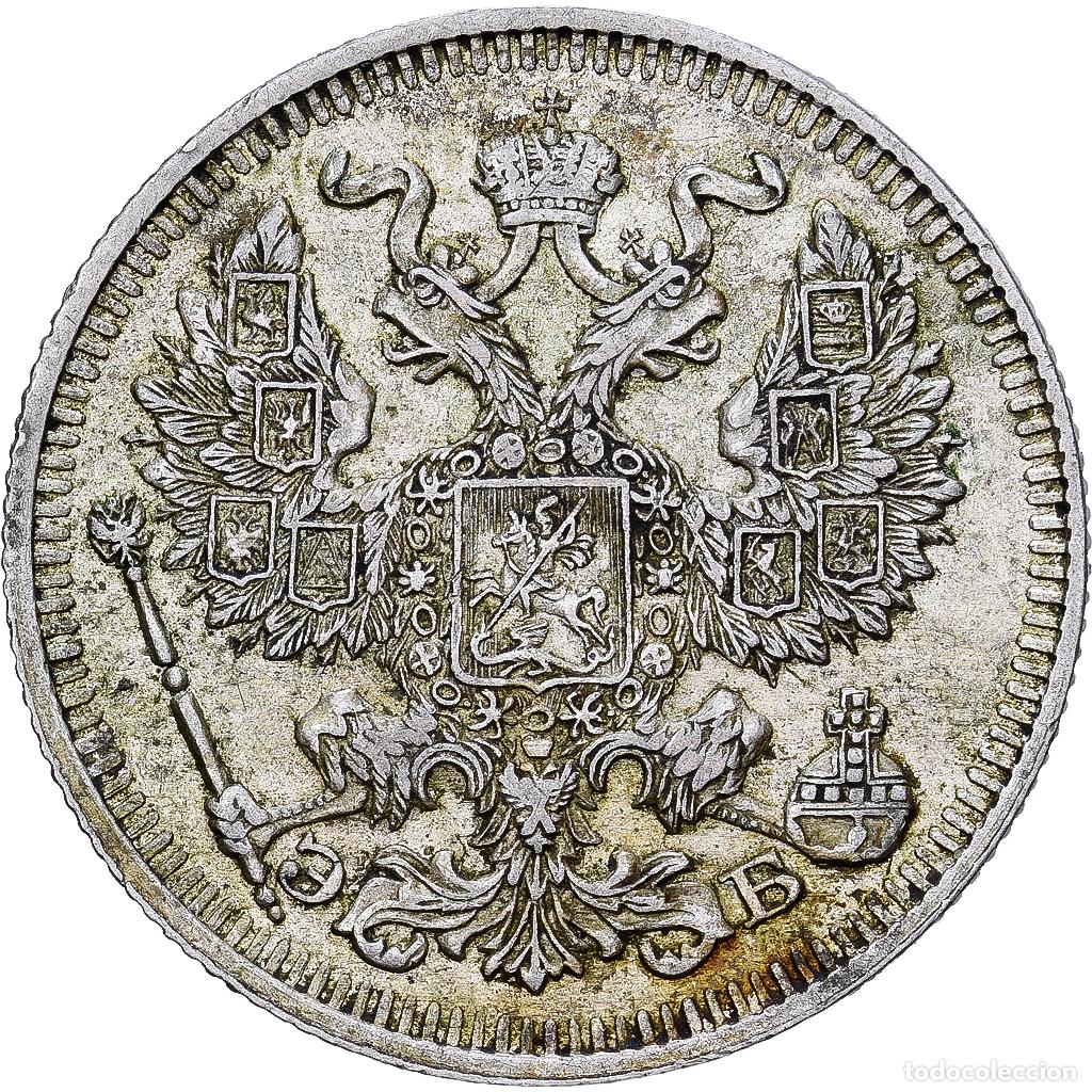 Monnaies anciennes de Europe: [#1551475] Rusia, Nicholas II, 20 Kopeks, 1912, Saint Petersburg, Plata, MBC, KM:22a.1