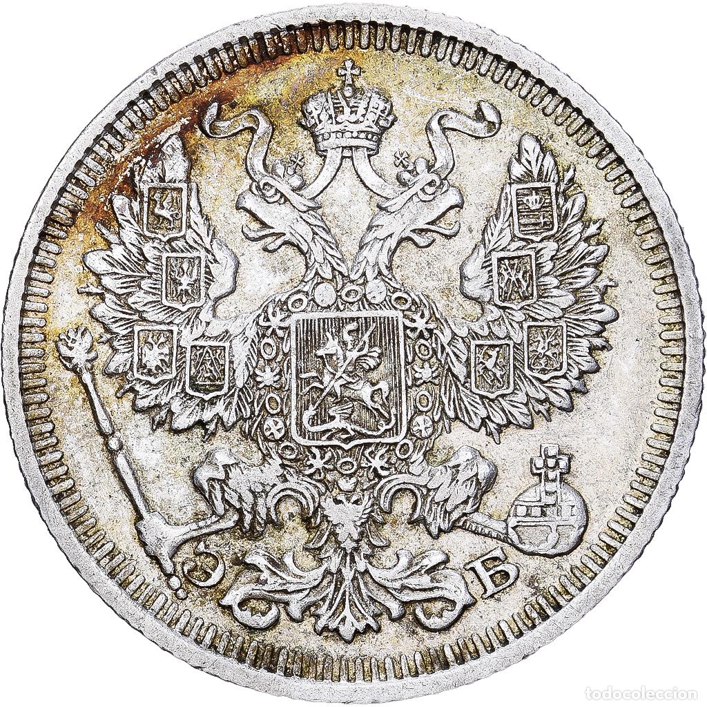 Monnaies anciennes de Europe: [#1551476] Rusia, Nicholas II, 20 Kopeks, 1912, Saint Petersburg, Plata, MBC, KM:22a.1