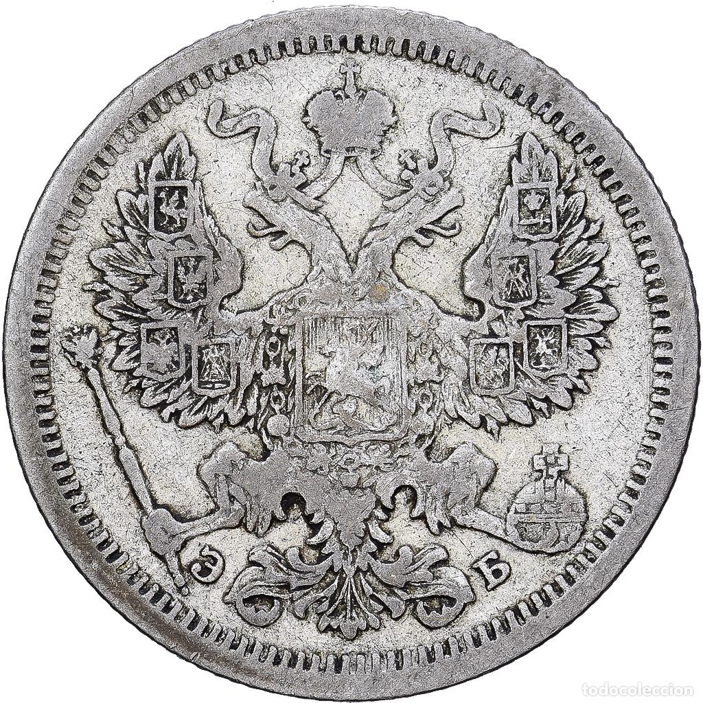 Monnaies anciennes de Europe: [#1551477] Rusia, Nicholas II, 20 Kopeks, 1907, Saint Petersburg, Plata, BC+, KM:22a.1