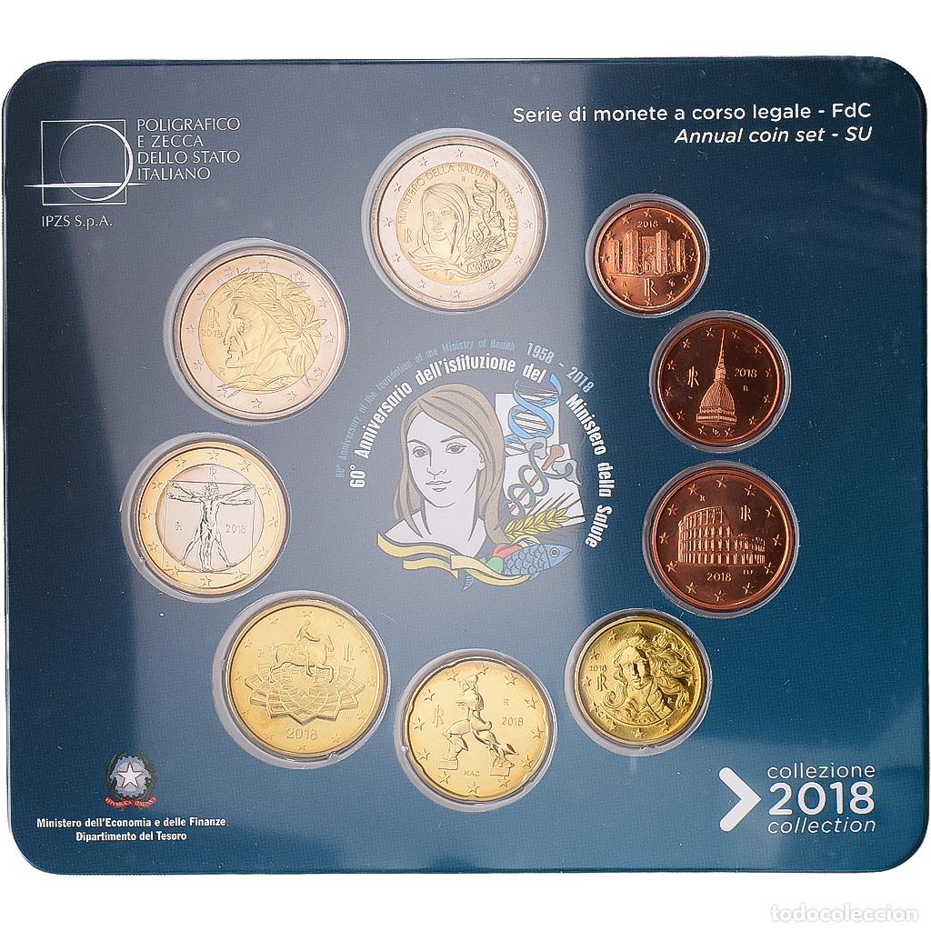 Monedas antiguas de Europa: [#1545454] Italia, Set 1 ct. - 2 Euro + 2&euro;, Ministry of Health, s&eacute;rie FDC, 2018, Rome