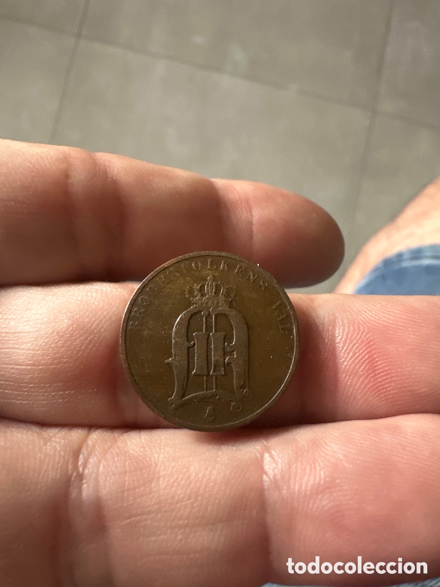 Monedas antiguas de Europa: Moneda de Suecia de 2 ore a&ntilde;o 1885