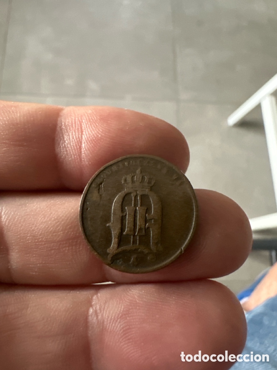 Monedas antiguas de Europa: Moneda de Suecia de 2 ore a&ntilde;o 1875