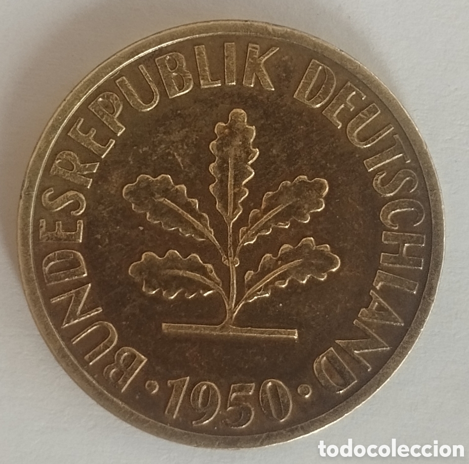 Monedas antiguas de Europa: MONEDA DE ALEMANIA DE 10 PHENNING 1950 (FOTO)