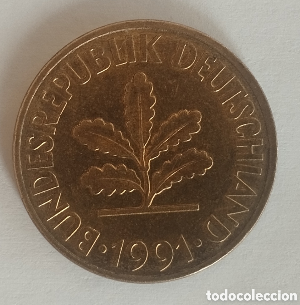 Monedas antiguas de Europa: MONEDA DE ALEMANIA DE 10 PHENNING 1991 (FOTO)