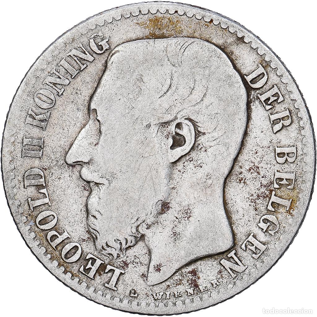 Monedas antiguas de Europa: [#1551353] B&eacute;lgica, Leopold II, Franc, 1887, Brussels, Plata, BC, KM:29.1