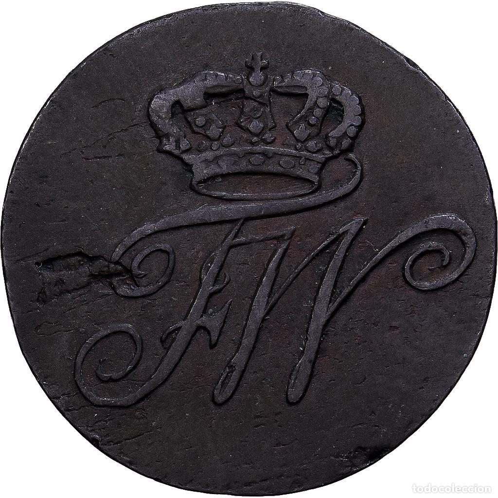 Monedas antiguas de Europa: [#1545530] Kingdom of Prussia, Friedrich Wilhelm II, 1/2 Kreuzer, 1797, Wroclaw, Cobre