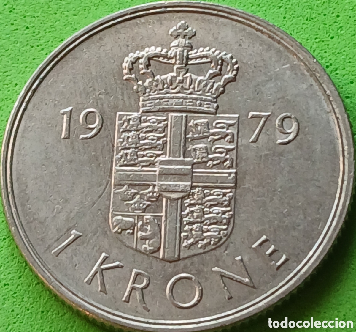 Monedas antiguas de Europa: Dinamarca 1 corona 1979 km#862