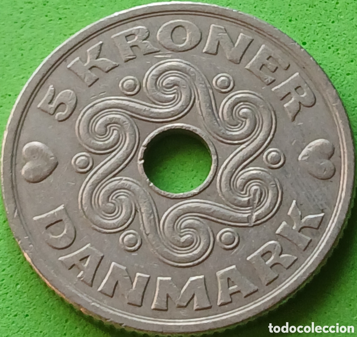 Monedas antiguas de Europa: Dinamarca 5 coronas 1993 km#869 poco com&uacute;n