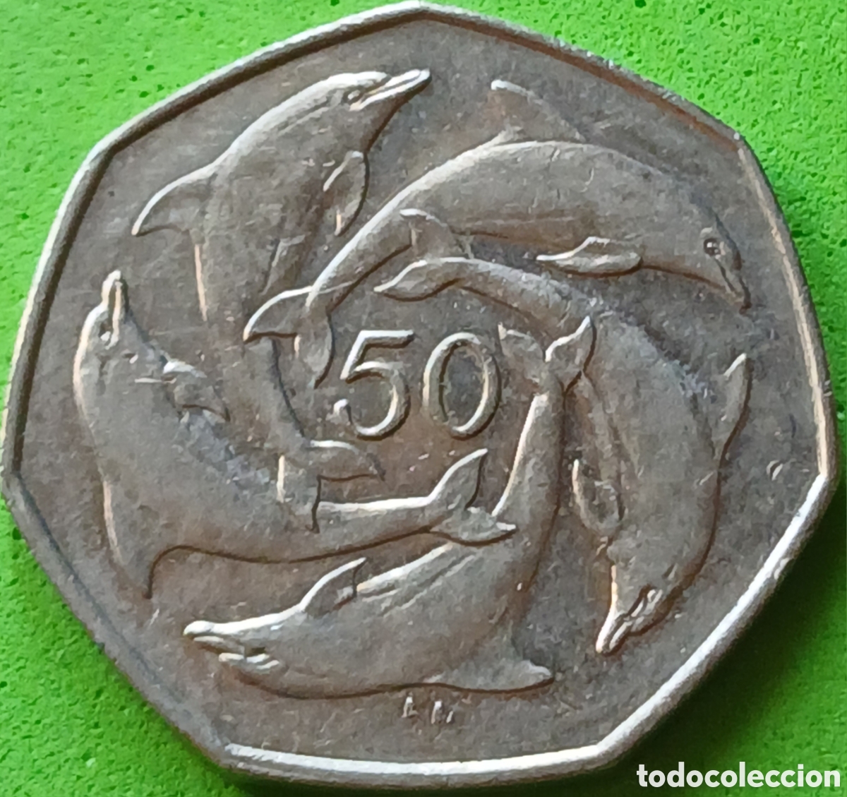 Monedas antiguas de Europa: Gibraltar 50 peniques 1997 km#39.1 di&aacute;metro 27.3 mm.