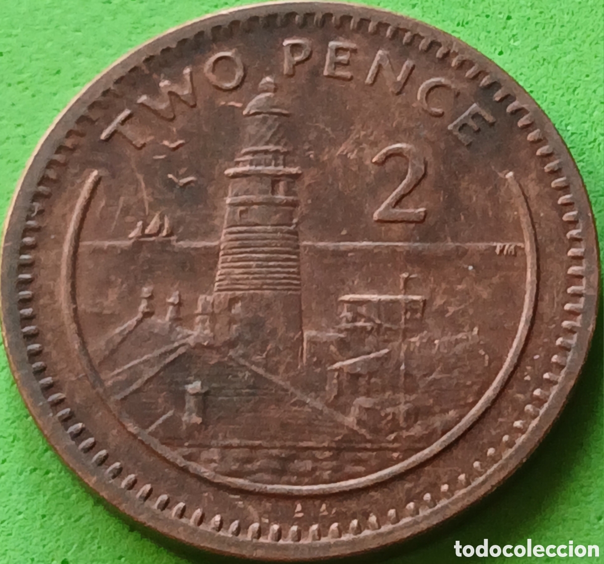 Monedas antiguas de Europa: Gibraltar 2 peniques 1999 ceca &rdquo;AA&rdquo; km#774 ESCASA