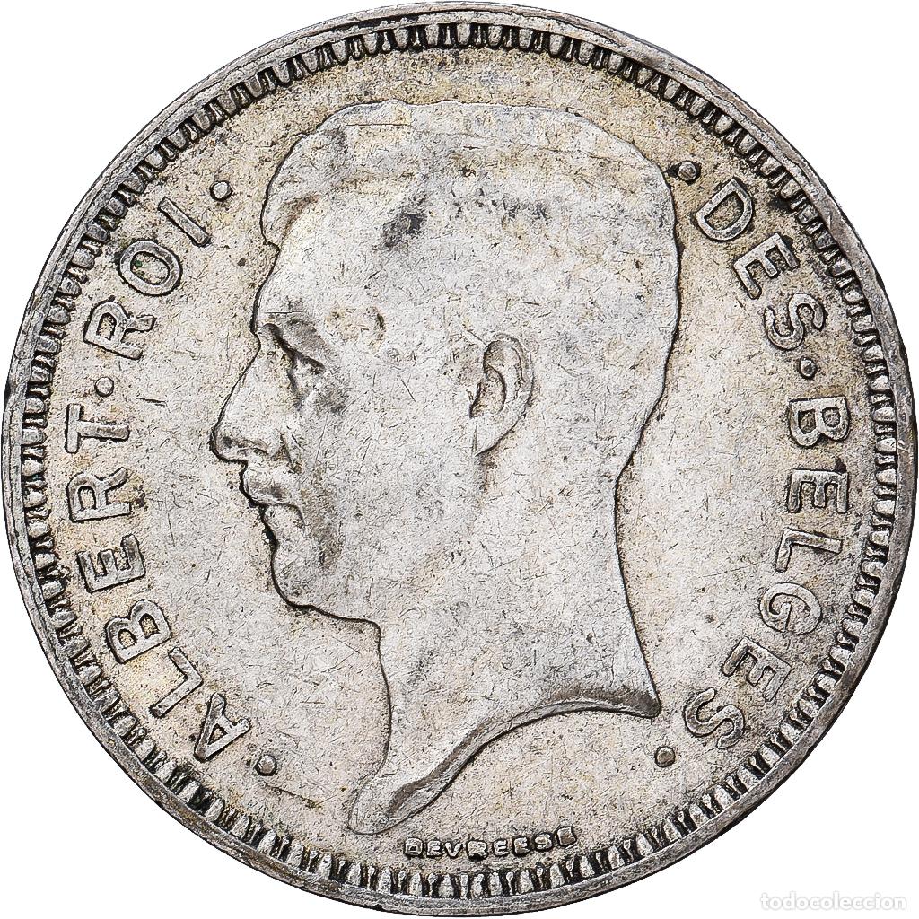 Monedas antiguas de Europa: [#1551359] B&eacute;lgica, Albert I, 20 Francs, 20 Frank, 1934, Brussels, Tranche A, Plata, BC+