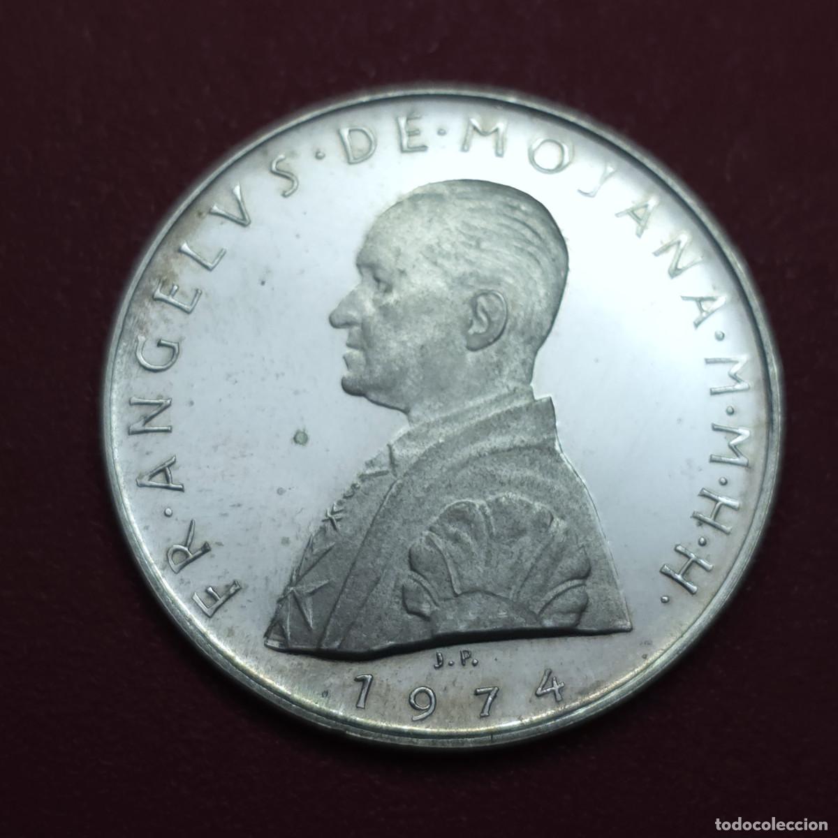 Monedas antiguas de Europa: MONEDA DE PLATA ORDEN DE MALTA 9 TARI 1974