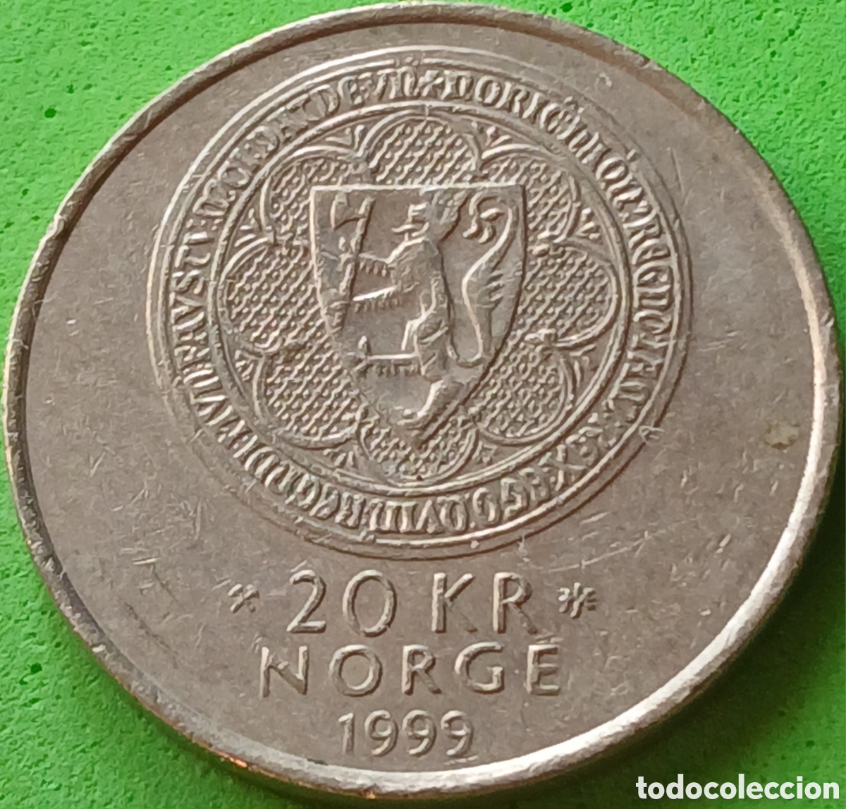 Monedas antiguas de Europa: Noruega 20 coronas 1999 km#464 Fortaleza Akershus