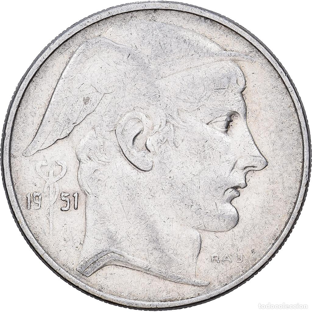Monedas antiguas de Europa: [#1551386] B&eacute;lgica, R&eacute;gence Prince Charles, 20 Francs, 20 Frank, 1951, Brussels, Plata