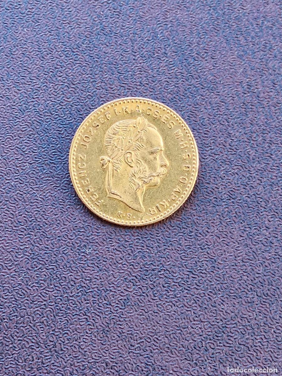 Monedas antiguas de Europa: MONEDA DE 10 FRANCS/4 FLORINT DE HUNGRIA DEL A&Ntilde;O 1886,FRANCIS JOSEPH I. MONEDA DE ORO.