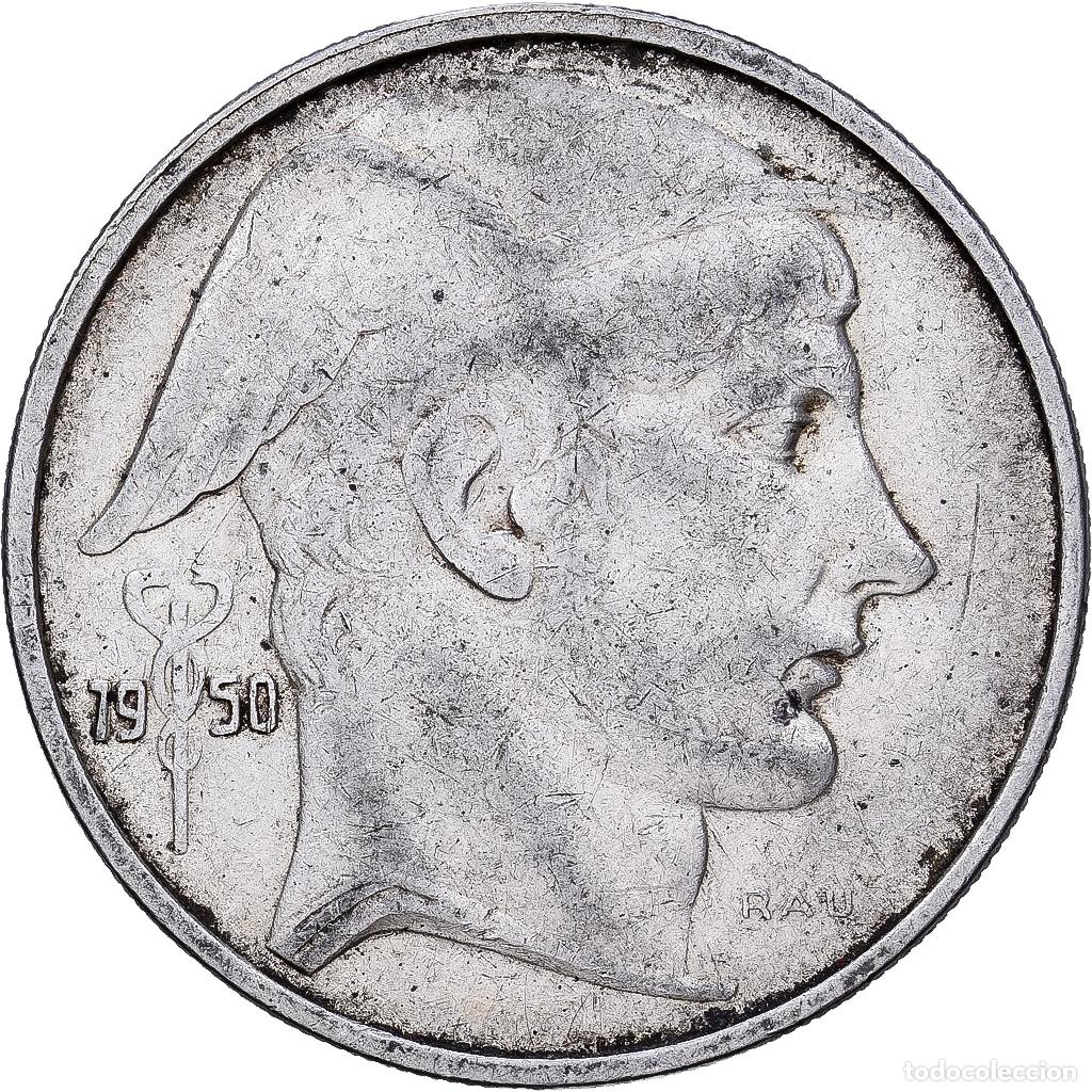 Monedas antiguas de Europa: [#1551428] B&eacute;lgica, R&eacute;gence Prince Charles, 20 Francs, 20 Frank, 1950, Brussels, Plata
