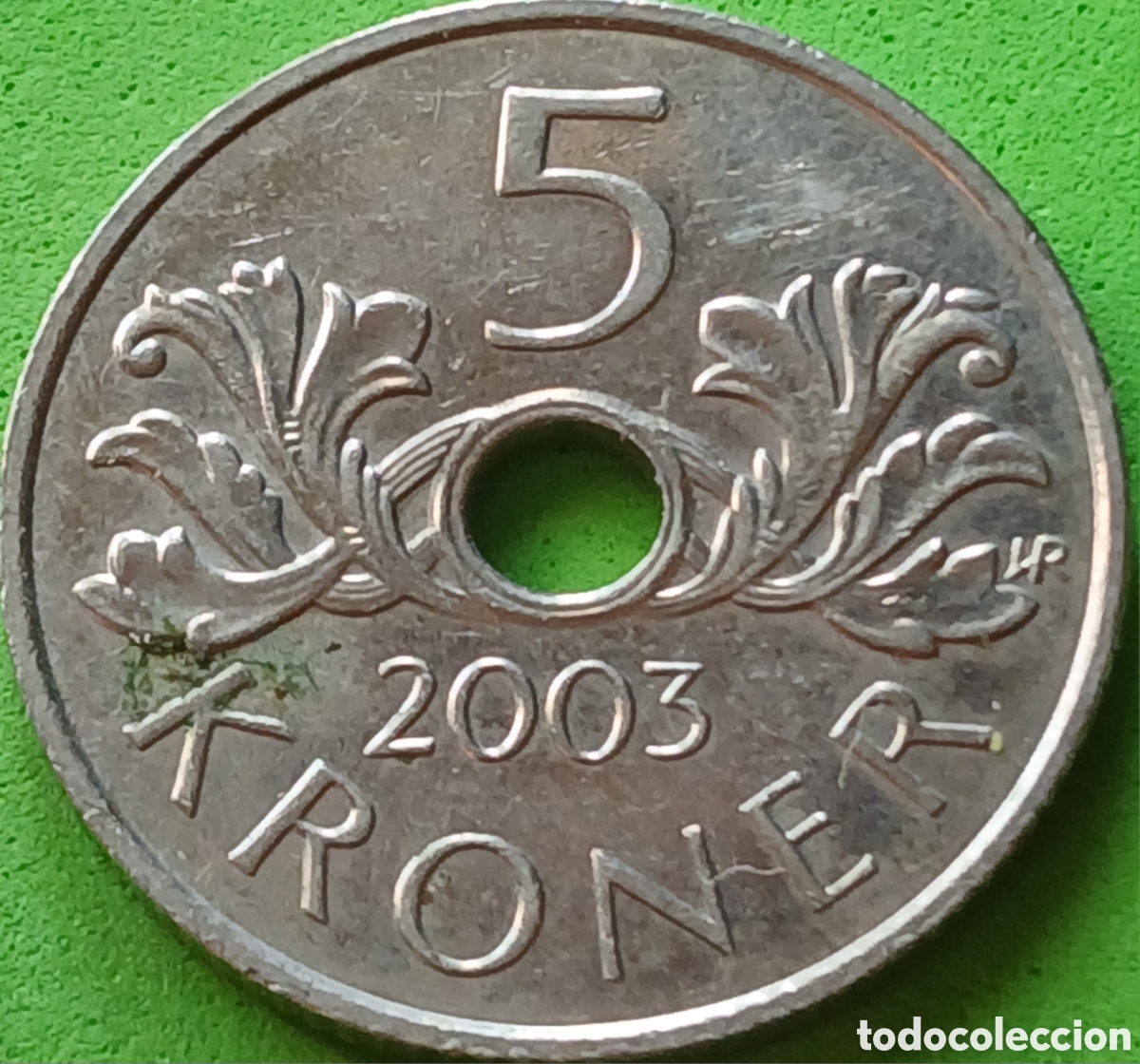 Monedas antiguas de Europa: Noruega 5 coronas 2003 km#463 ESCASA!