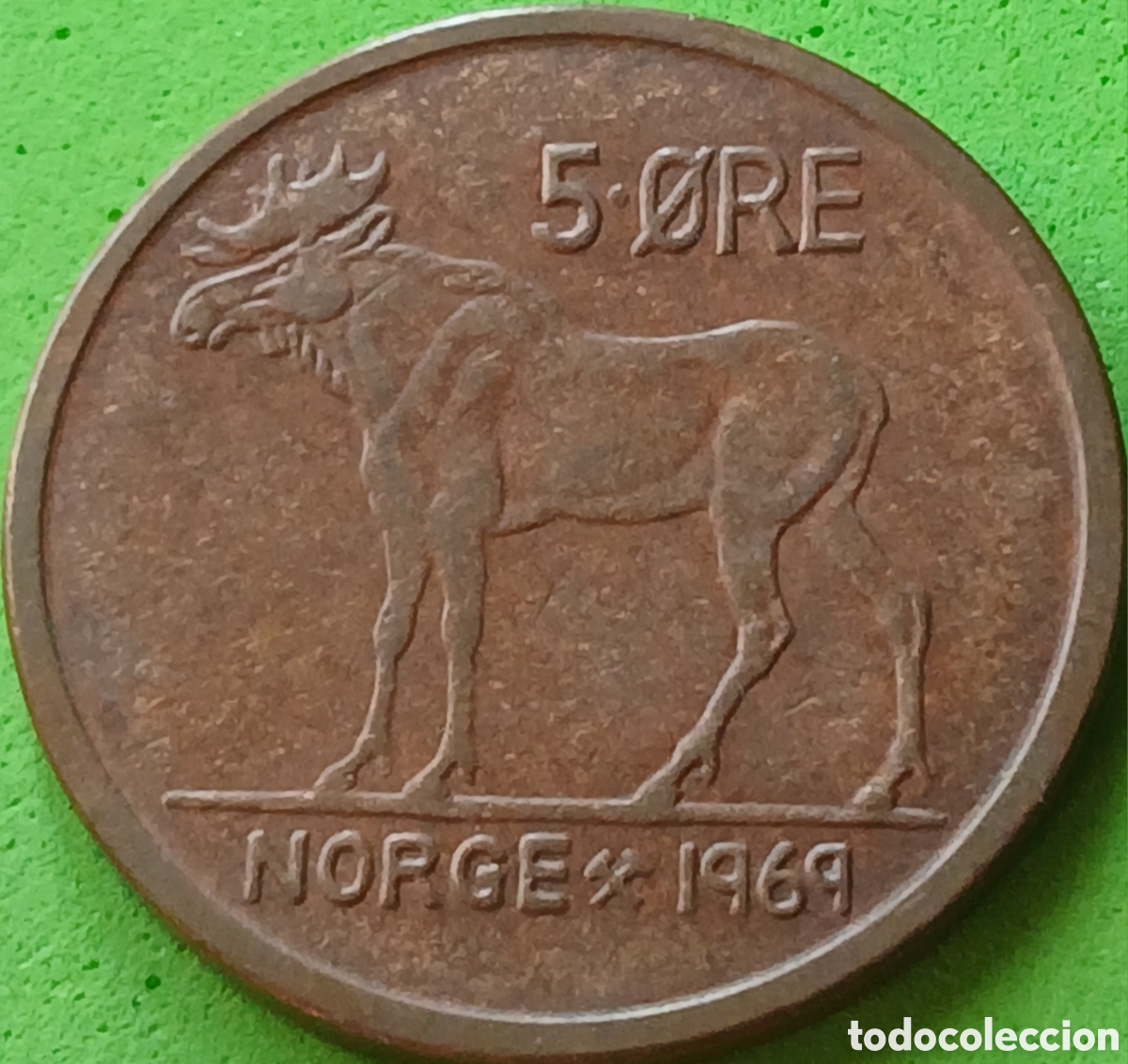 Monedas antiguas de Europa: Noruega 5 ore 1969 km#405