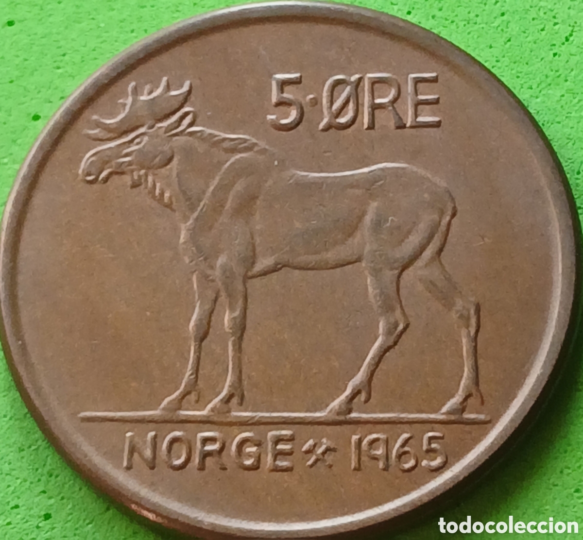 Monedas antiguas de Europa: Noruega 5 ore 1965 km#405