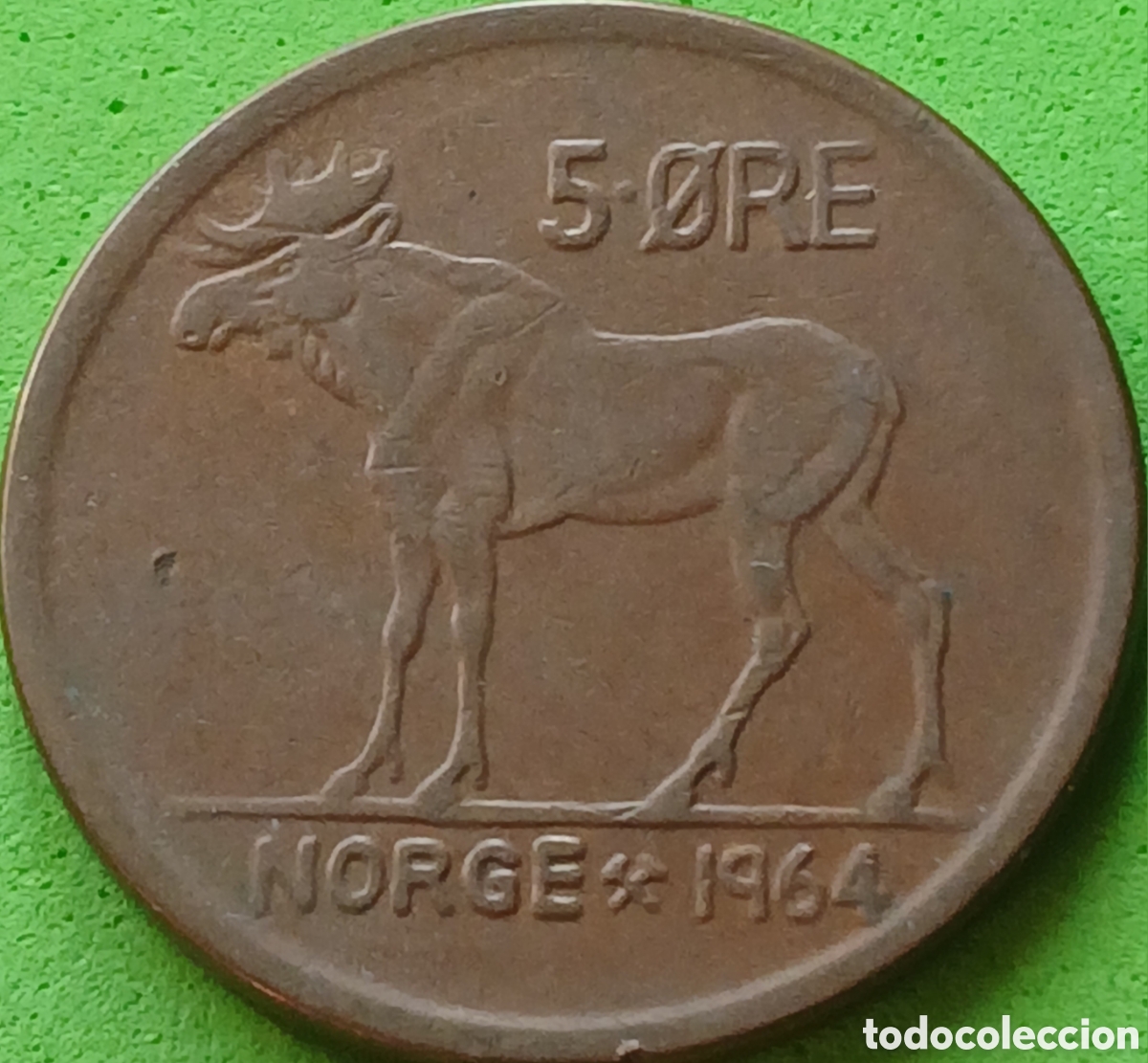 Monedas antiguas de Europa: Noruega 5 ore 1964 km#405