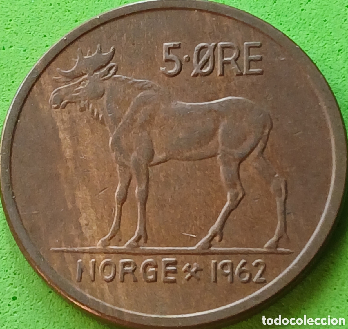 Monedas antiguas de Europa: Noruega 5 ore 1962 km#405