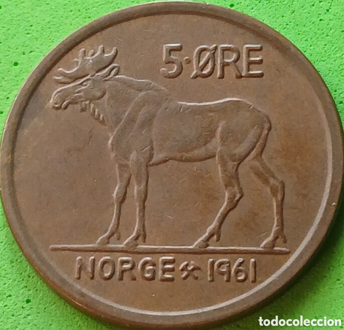 Monedas antiguas de Europa: Noruega 5 ore 1961 km#405